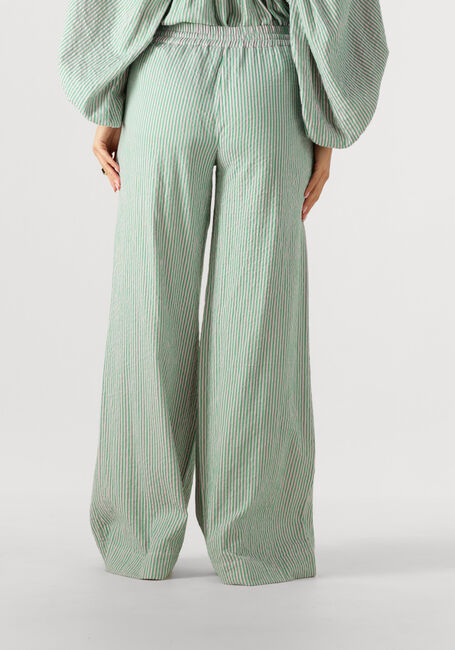 Multi POM AMSTERDAM Wijde broek PANTS SEERSUCKER GREEN PINK - large