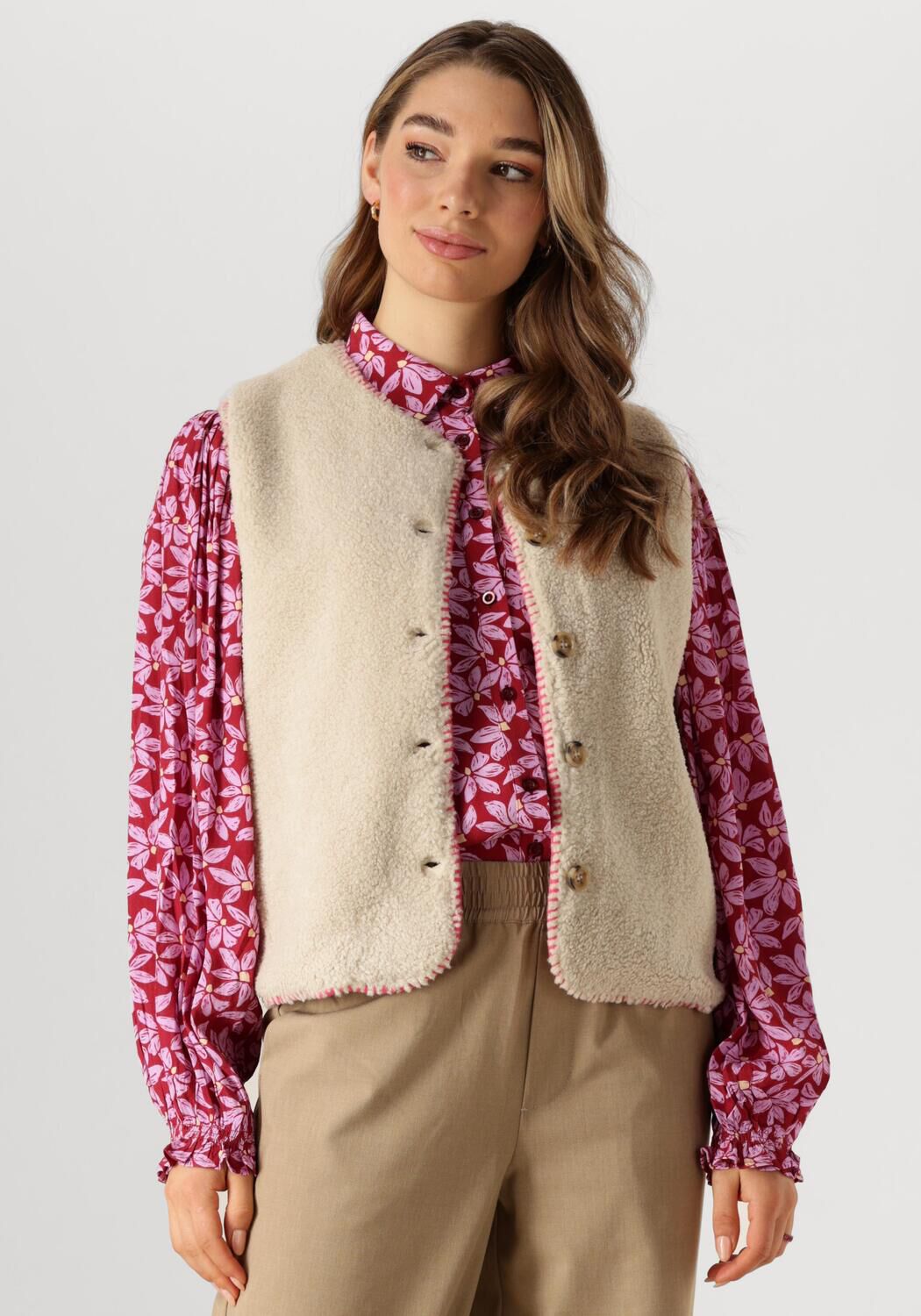 Ydence Evelynn Gilet Stijlvolle Vest Beige Dames
