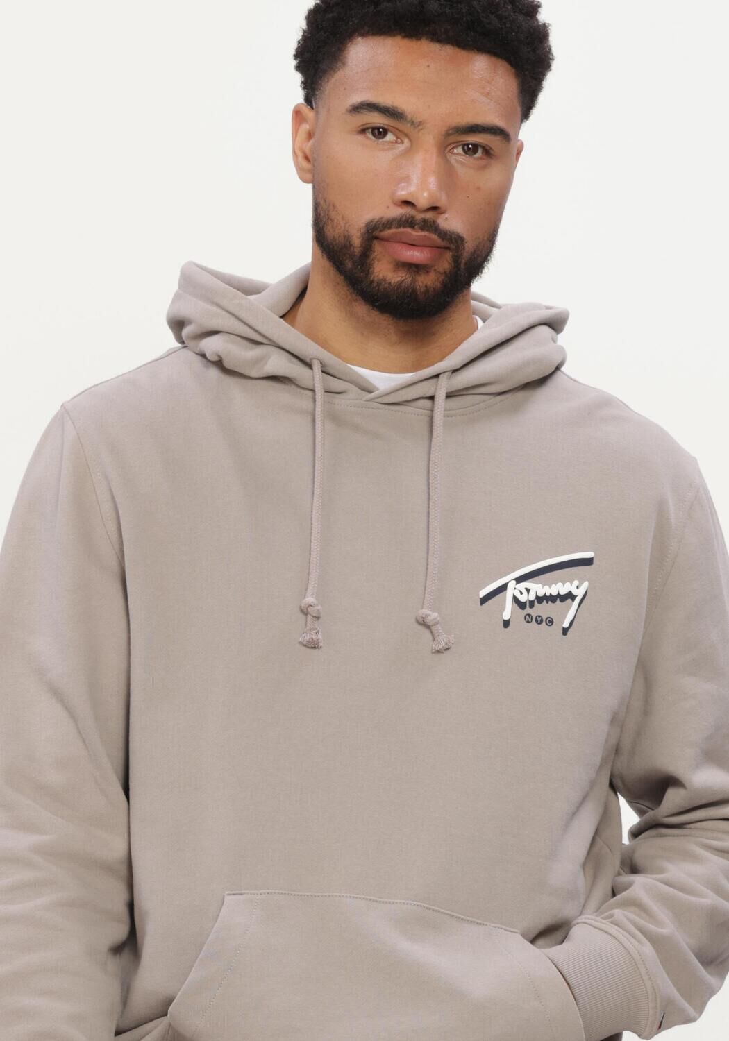 Zand TOMMY JEANS Sweater TJM REG NYC SIGNATURE HOODIE EXT - large