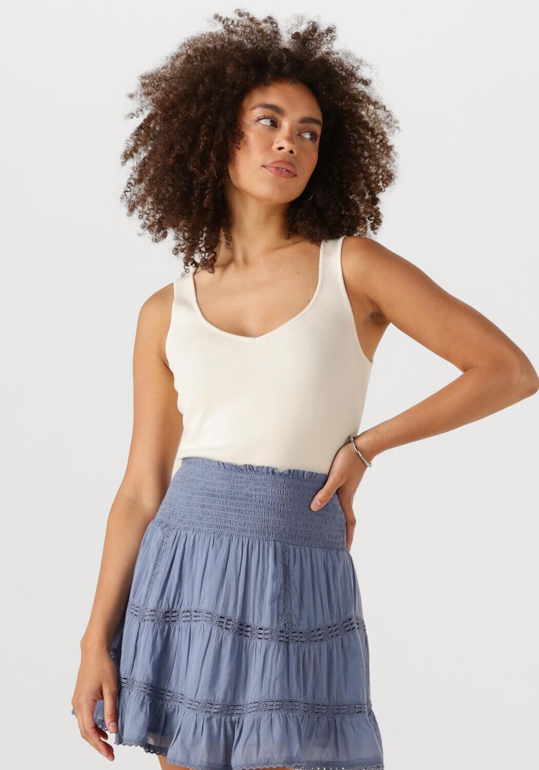 YDENCE Dames Tops & T-shirts Knitted Top Lenny Ecru