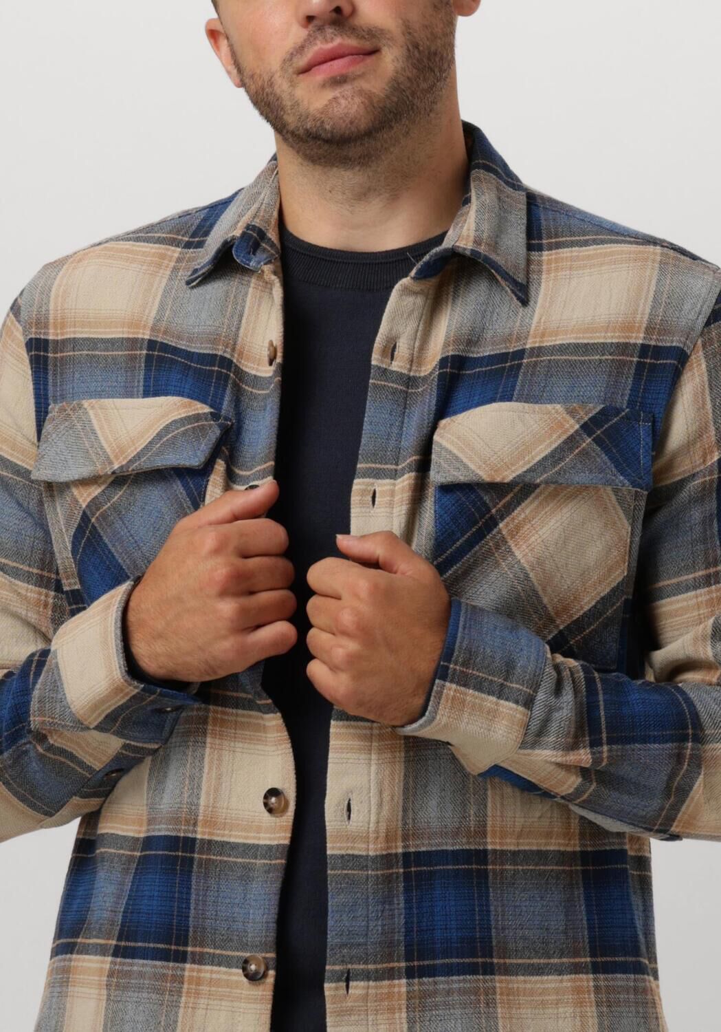 DSTREZZED Heren Overshirts Corey Overshirt Blauw