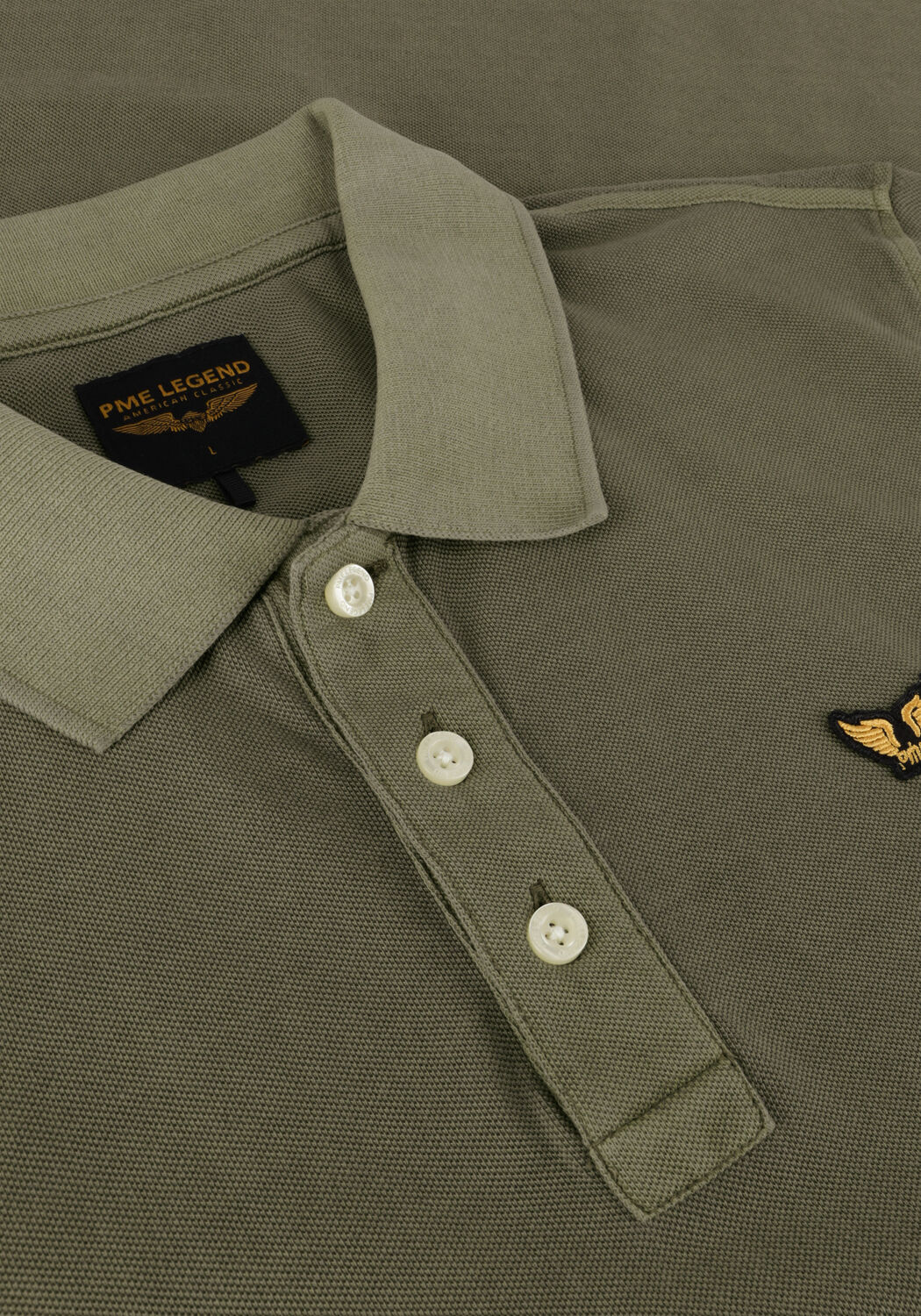 Groene PME LEGEND Polo SHORT SLEEVE POLO GARMENT DYE - large