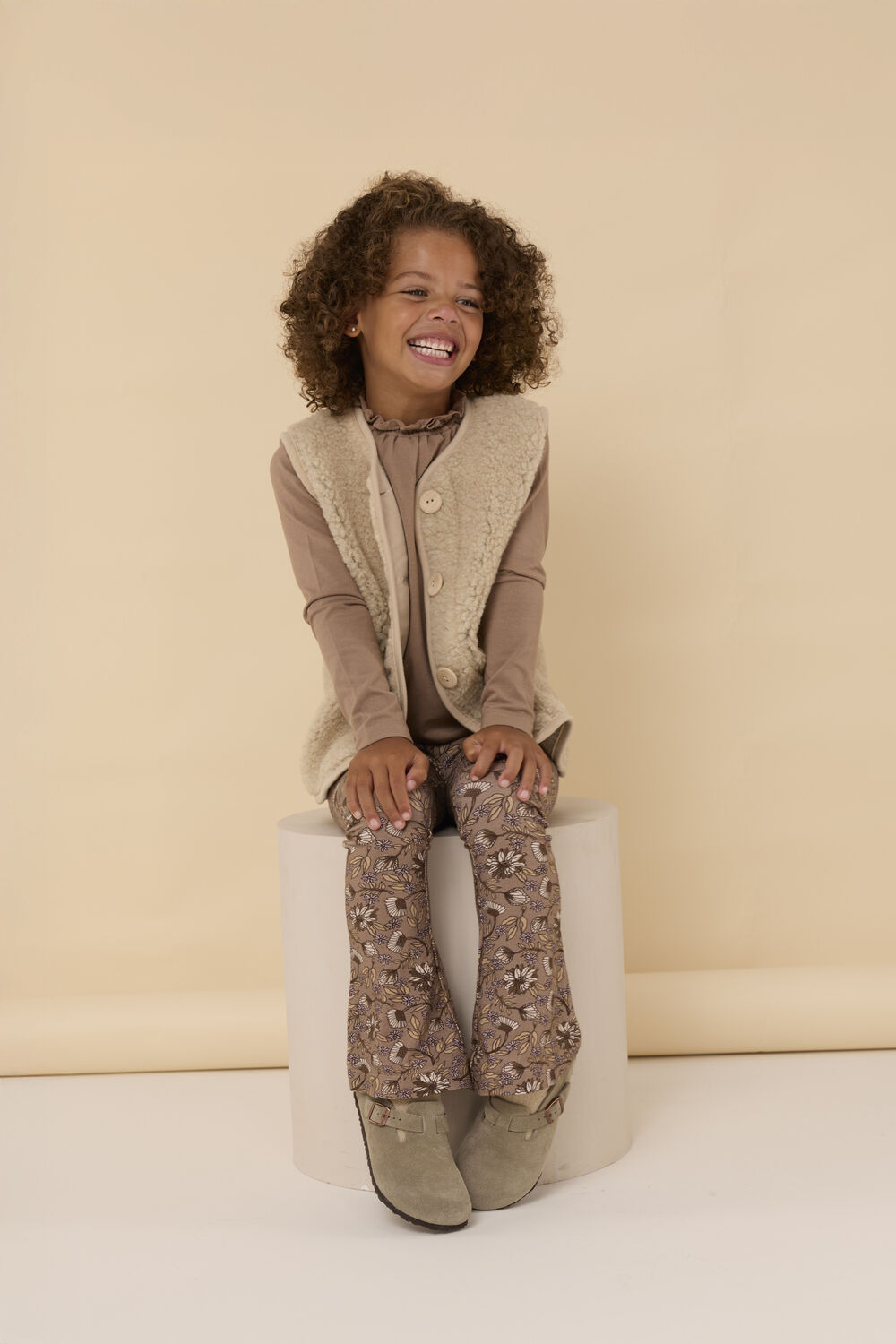 Beige TON & TON Flared broek TEDDY - large