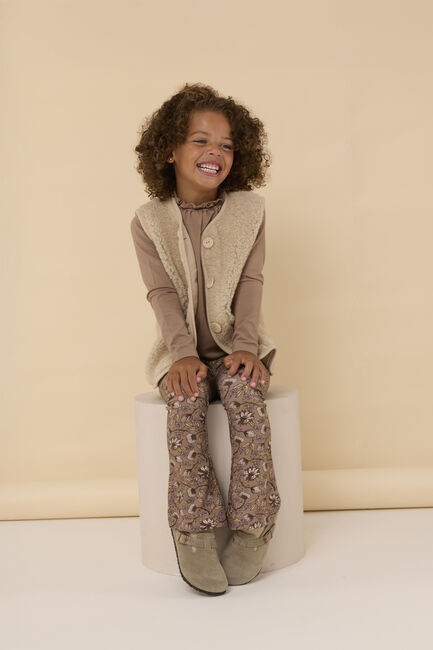 Bruine TON & TON Flared broek TEDDY - large