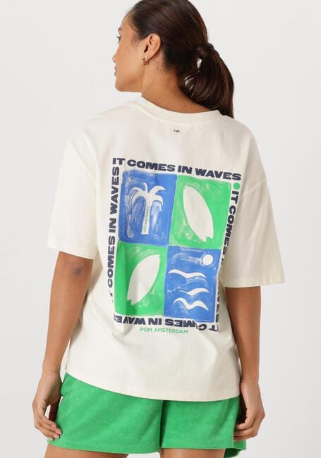 Ecru POM AMSTERDAM T-shirt TSHIRT OVERSIZED AT THE SEASIDE - large