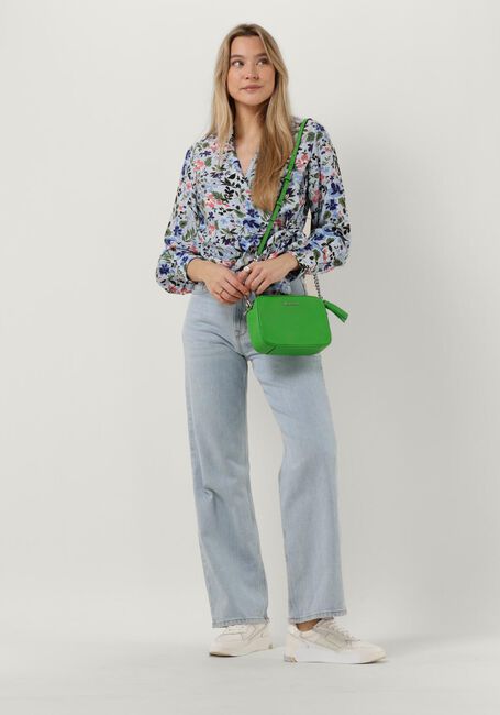 Lichtblauwe OBJECT Top OBJRIGA L/S WRAP TOP - large