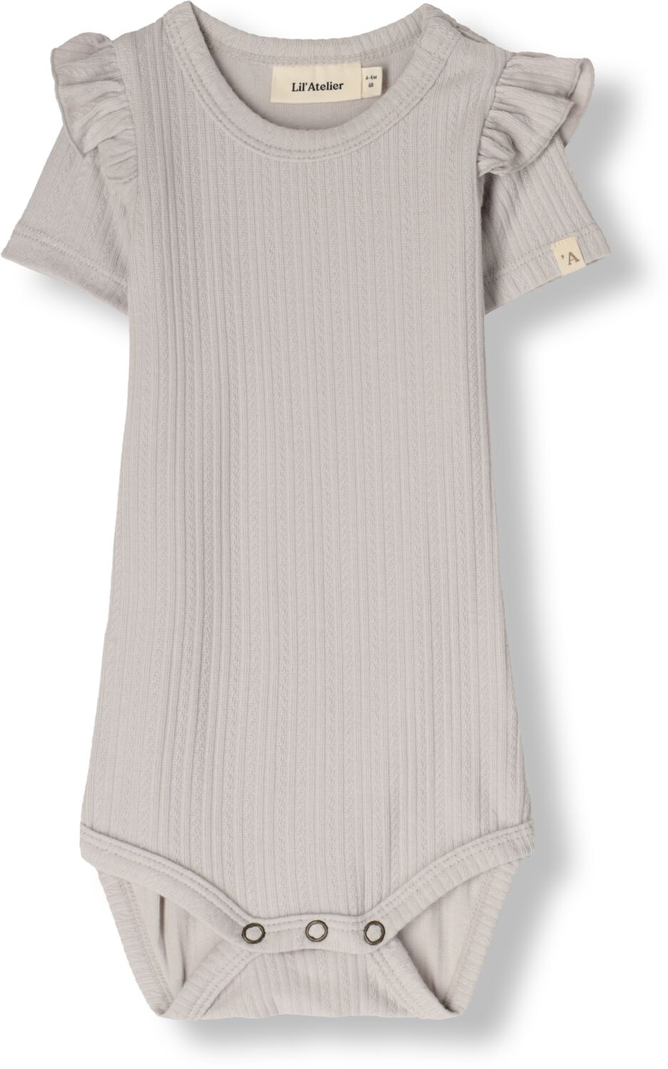 LIL' ATELIER Baby Rompers Nbffleura Ss Slim Body Lil Lichtgrijs
