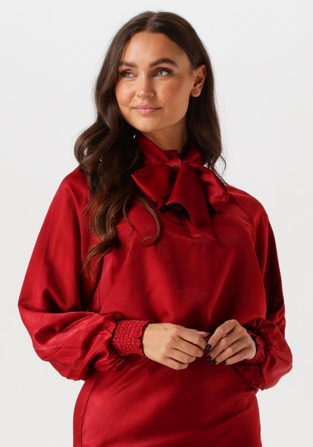MY ESSENTIAL WARDROBE Dames Blouses Estellemw Scarf Blouse Rood