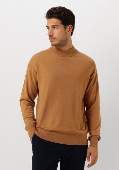 Camel SCOTCH & SODA Trui DROPPED SHOULDER MOCK NECK PULLOVER - large