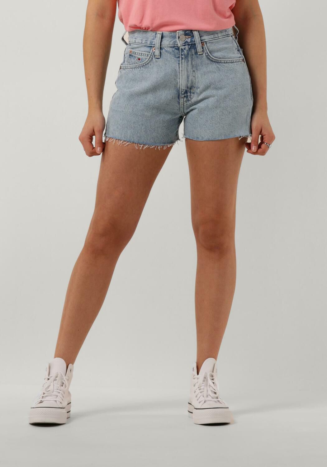 TOMMY JEANS Dames Jeans Hot Pant Bh0014da Blauw