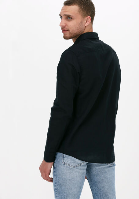 Zwarte CALVIN KLEIN Casual overhemd COTTON LINEN CHEST POCKET SHIRT - large