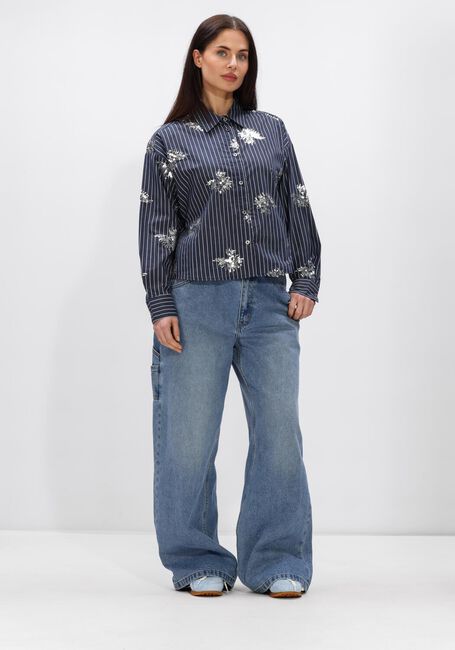 Blauwe NUKUS Blouses TESSA BLOUSE PAILLET - large