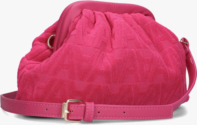 Fuchsia ALIX THE LABEL Schoudertas KNITTED GATHERED SHOULDER  BAG - large