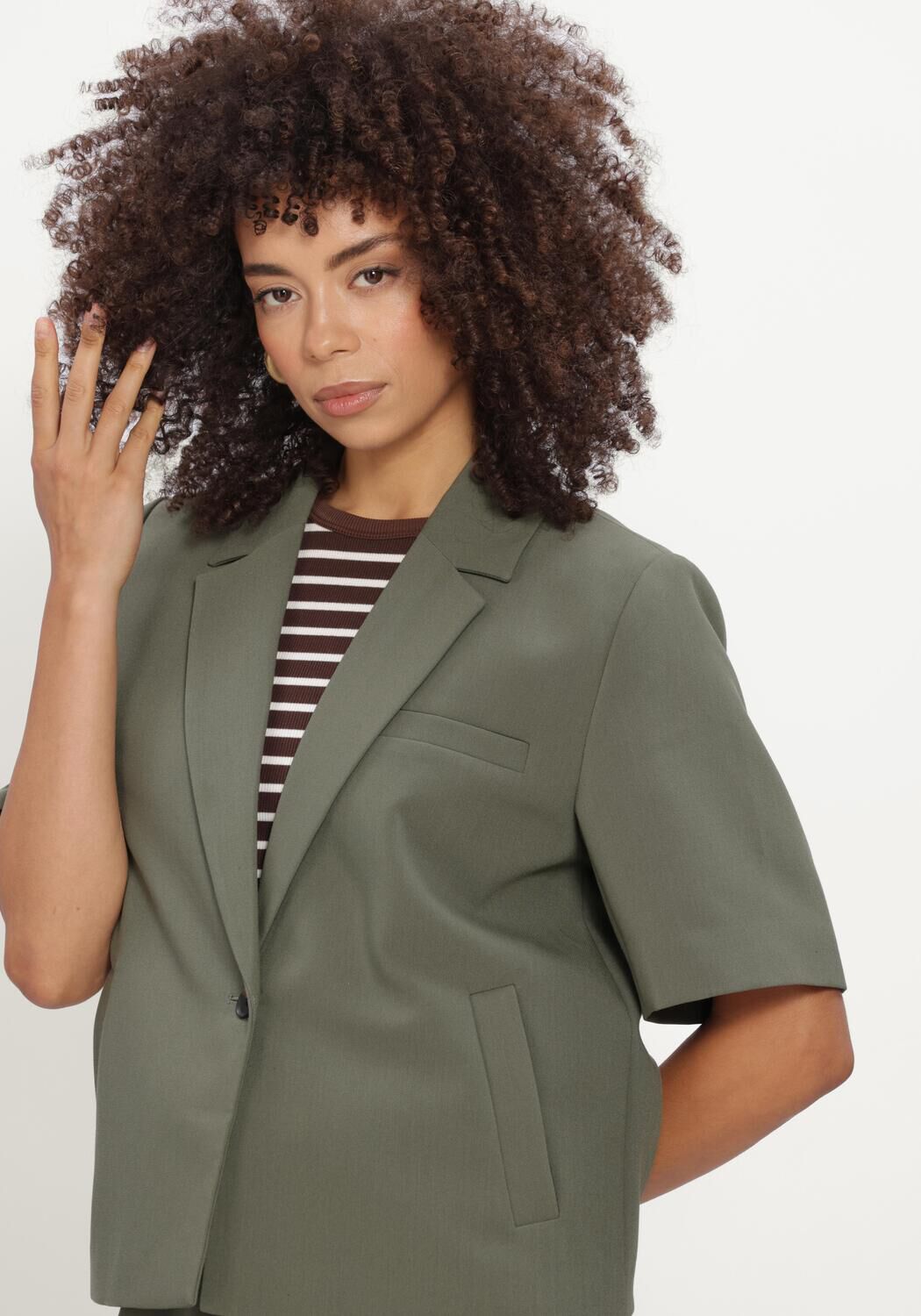 Groene MODSTR&Ouml;M Blazer GALEMD SS BLAZER - large