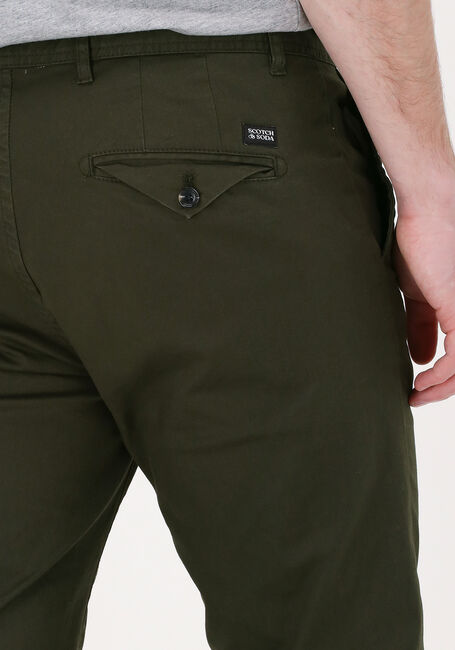 Donkergroene SCOTCH & SODA Chino STUART REGULAR SLIM-FIT - large