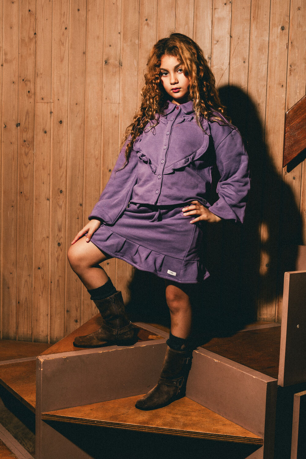 Lila Labo de Colores Mini jurk NERIMA - large