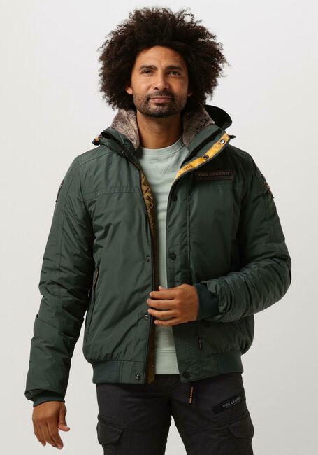 Groene PME LEGEND Jack BOMBER JACKET ICE STRIPER 4.0 DEWSTER - large
