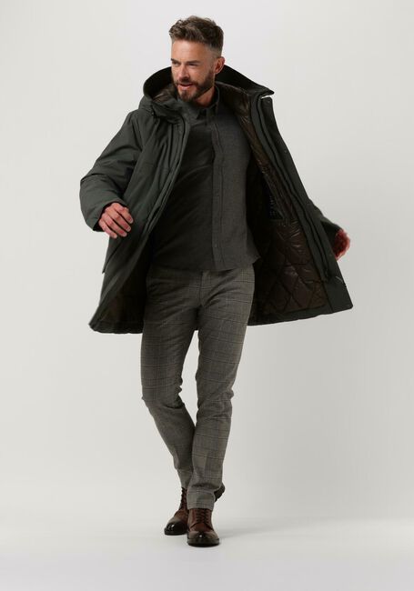 Groene KRAKATAU Gewatteerde jas QM378 - large