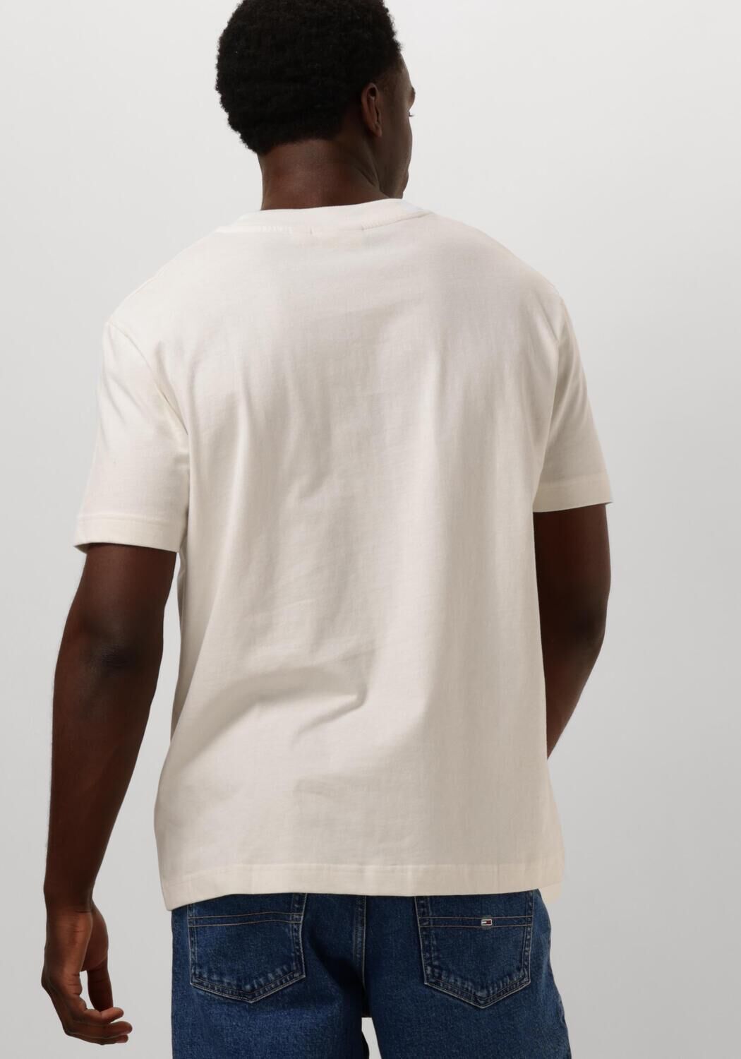 CALVIN KLEIN Heren Polo's & T-shirts Chenille Monologo Tee Wit