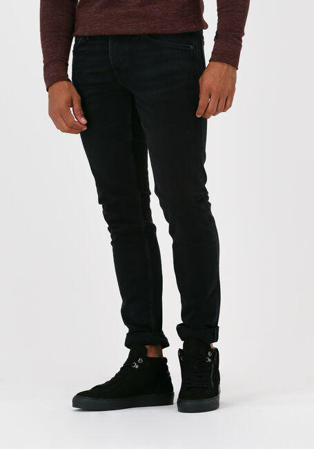 Zwarte CAST IRON Slim fit jeans RISER SLIM COMFORT BLACK DENIM - large