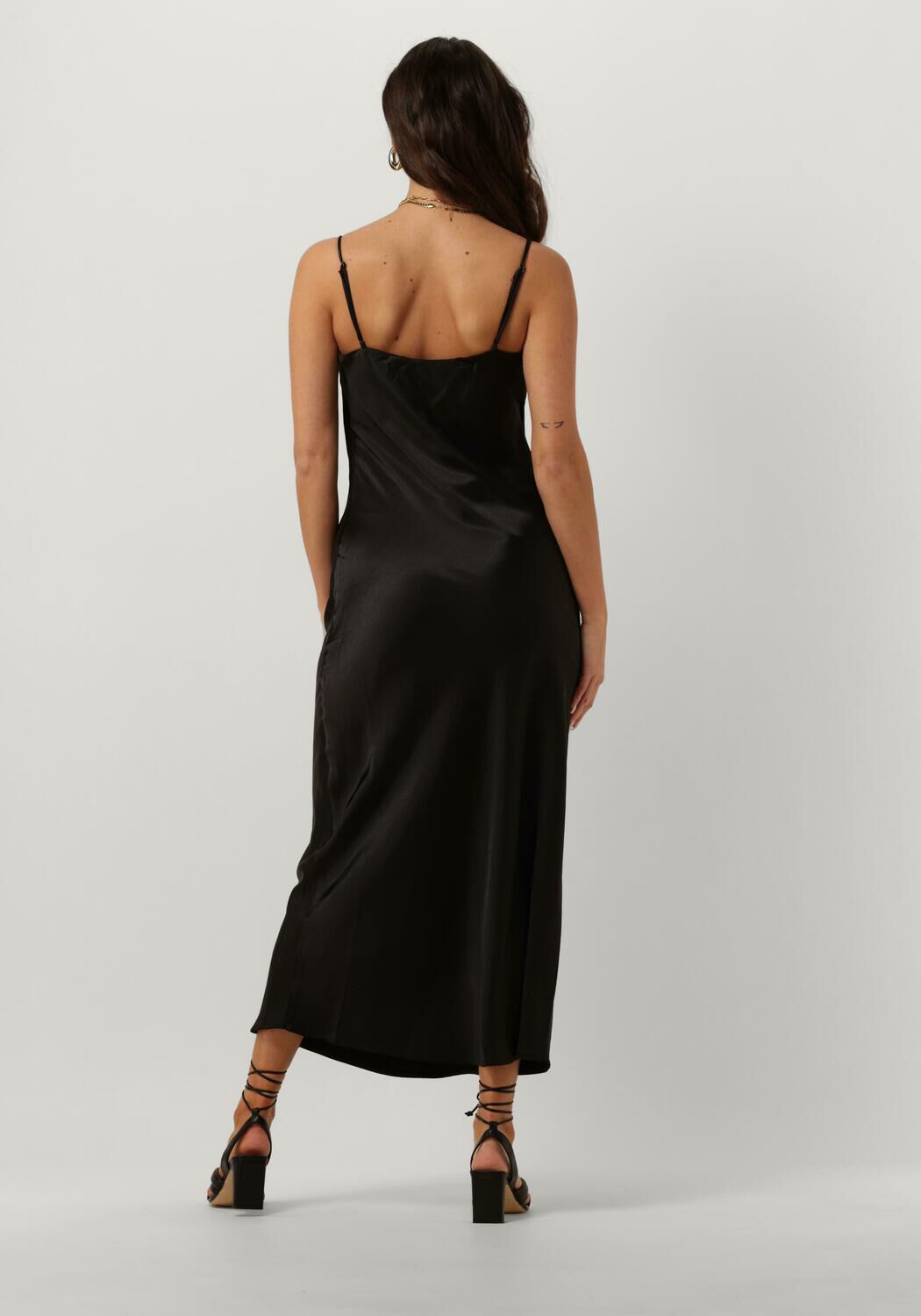 NOTRE-V Dames Jurken Satin Strap Dress Zwart