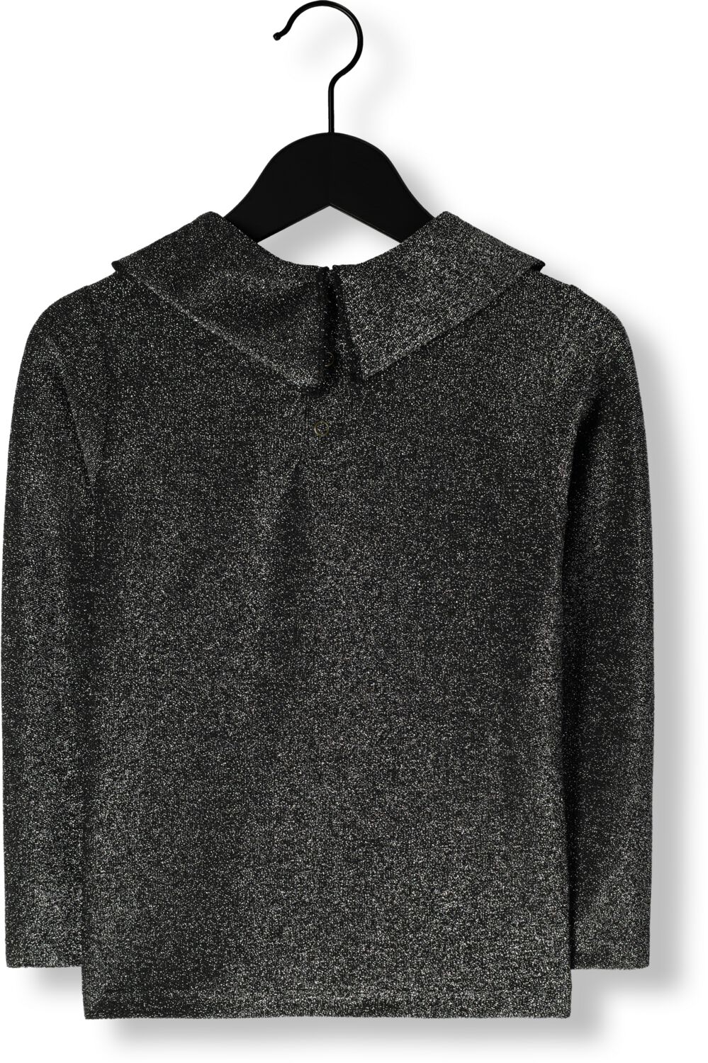 YOUR WISHES Meisjes Tops & T-shirts Glitter Collar Longsleeve Zilver