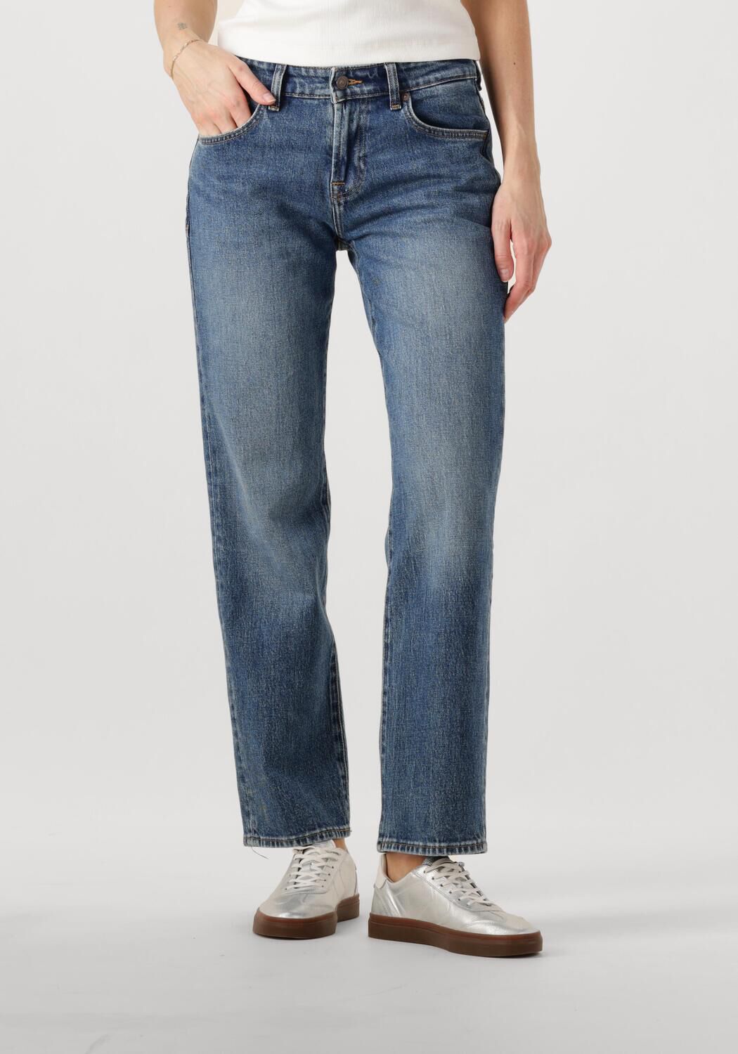 7 FOR ALL MANKIND Dames Jeans Calie Straight Jasper Blauw