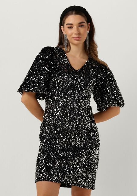 Zwarte CO'COUTURE Mini jurk SERENACC SEQUIN DRESS - large