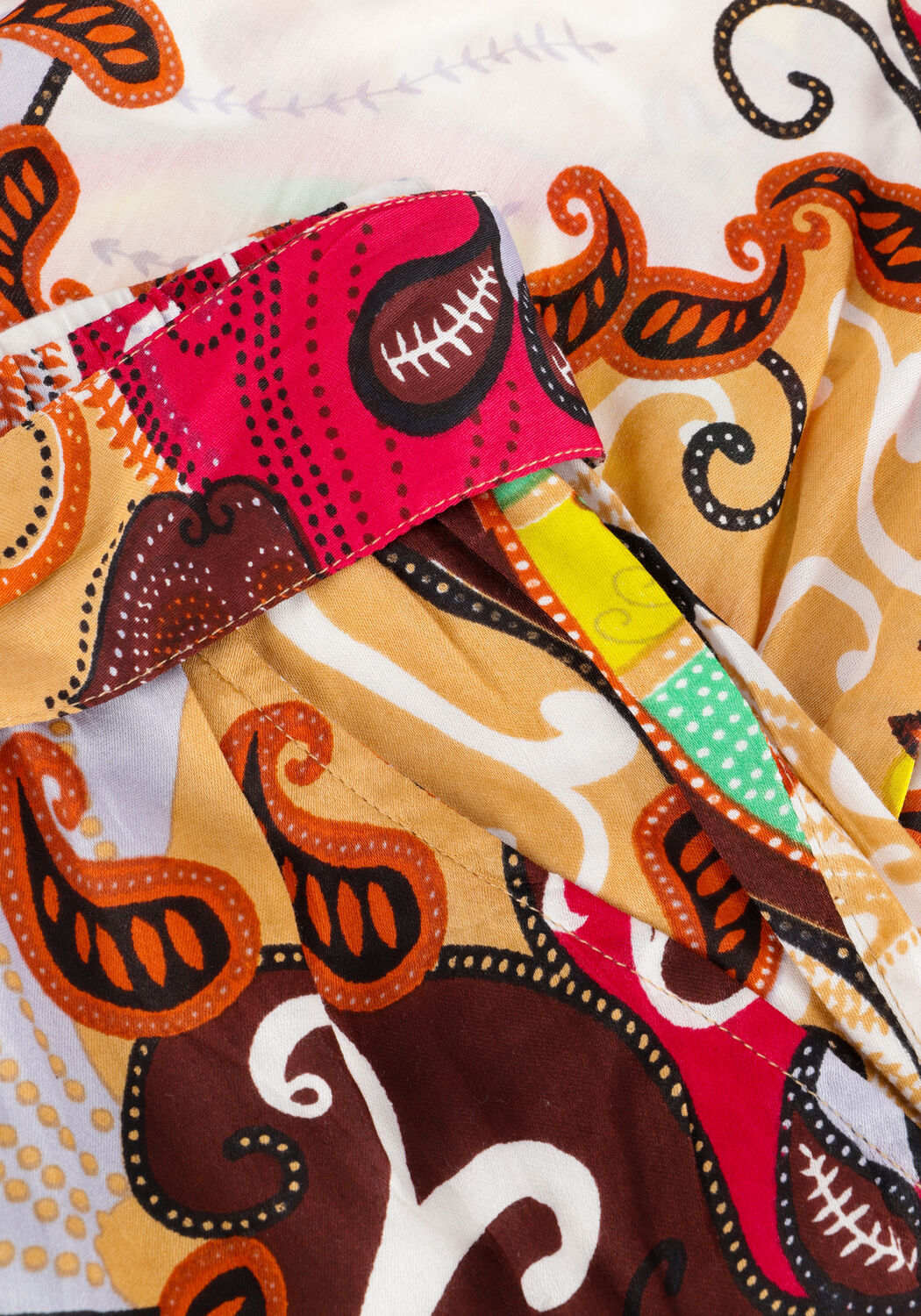 Multi SUMMUM Wijde broek TROUSER FESTIVAL PRINT ON VISCOSE SATIN - large