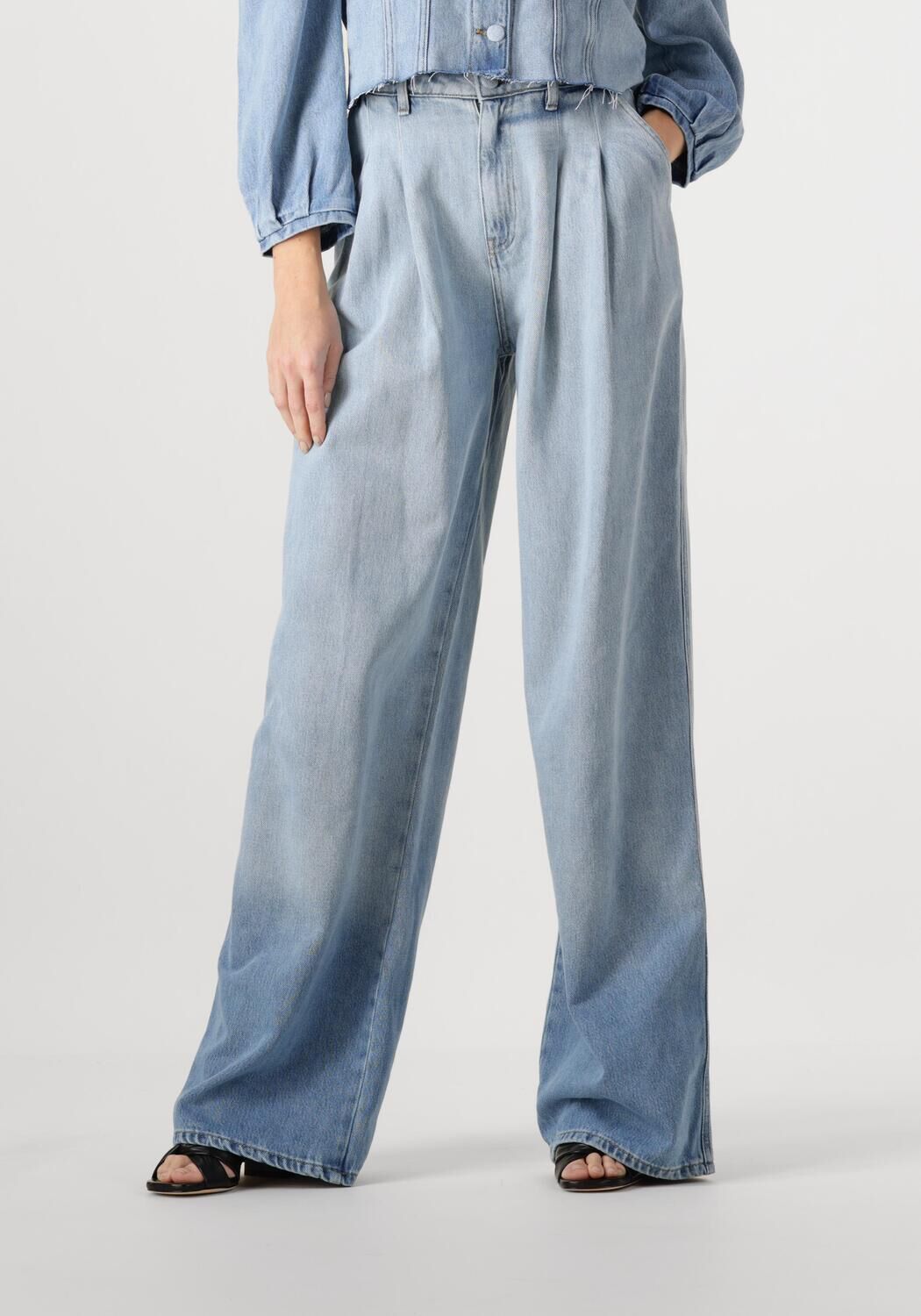 IBANA high waist wide leg jeans light blue denim