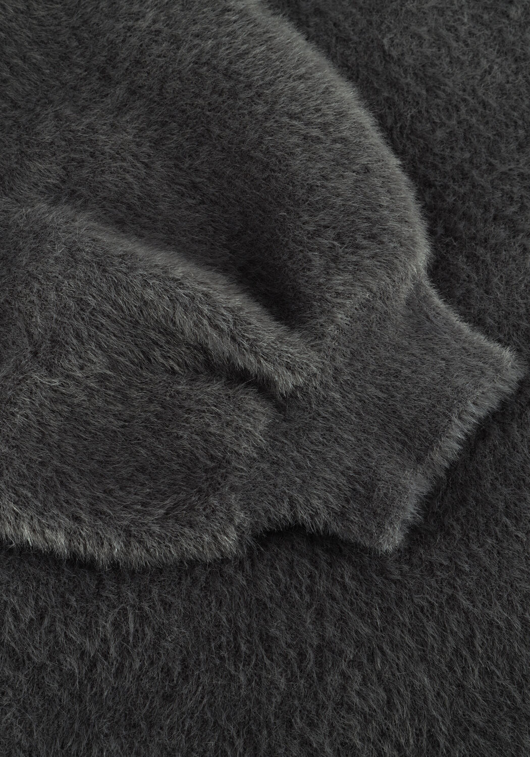 Donkergrijze CATWALK JUNKIE Trui FUZZY PUFF SLEEVE KNIT - large