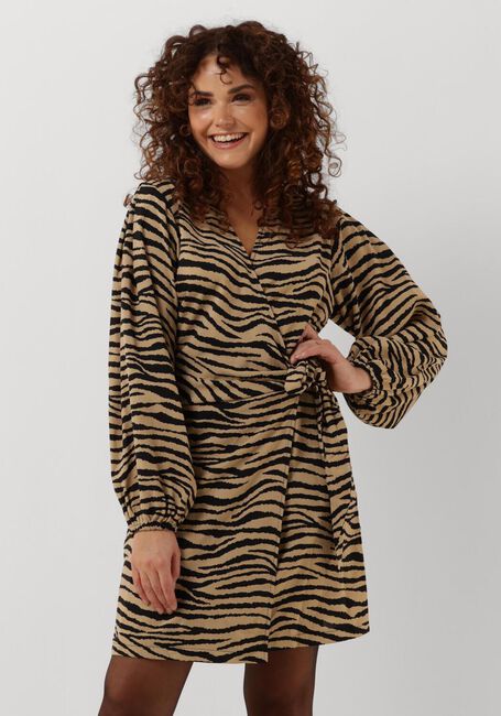 Zand NEO NOIR Mini jurk OAKLYNN GRAPHIC ZEBRA DRESS - large