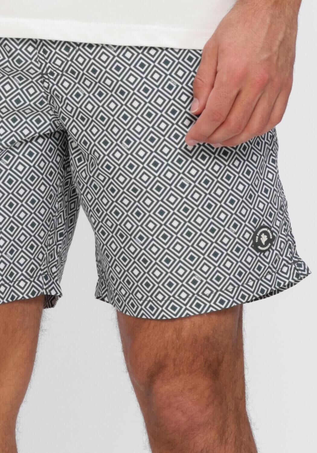 Groene SHIWI Zwembroeken MIKE SWIM SHORTS 7 INCH GEO SQUARE - large