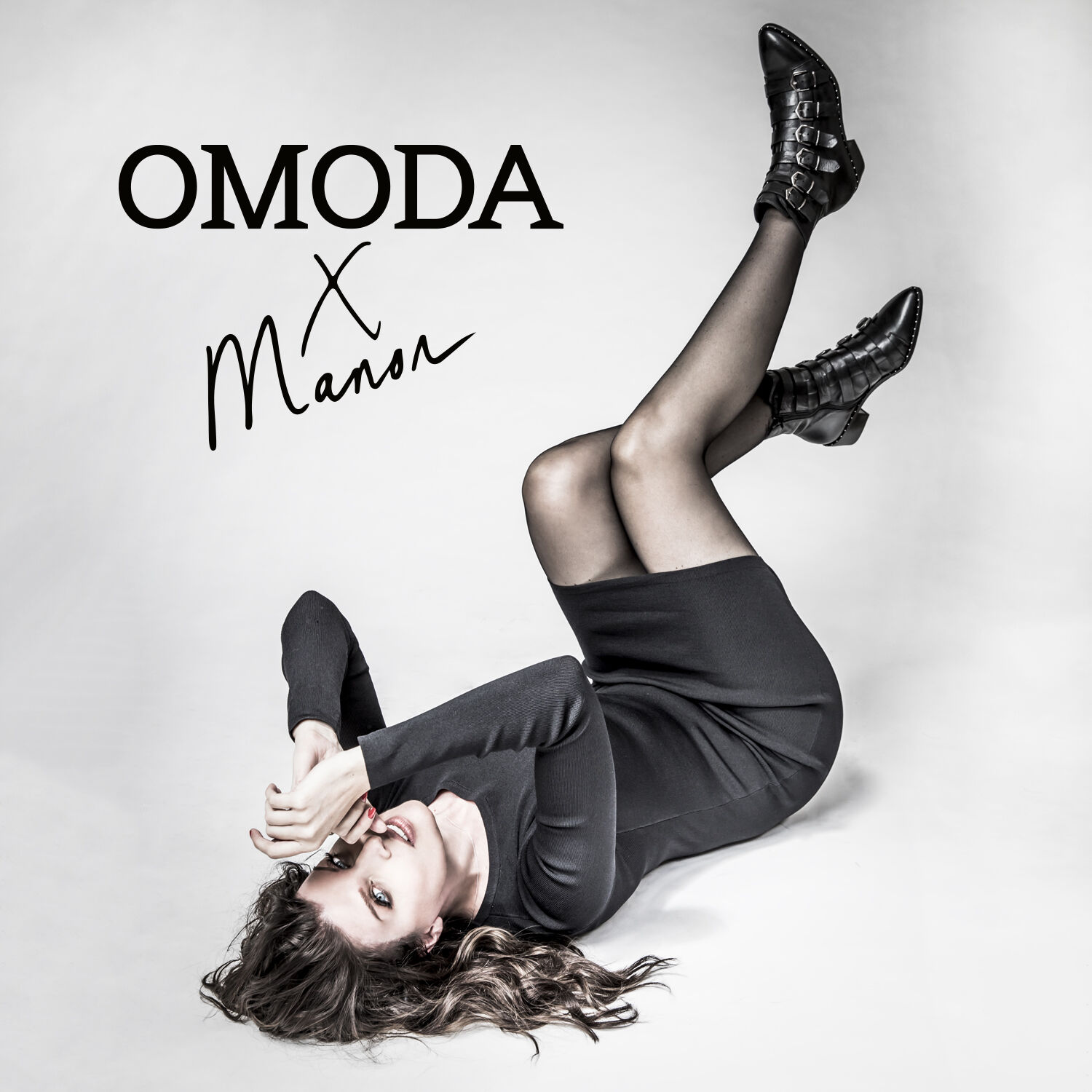 Zwarte OMODAXMANON Enkellaarsjes AD245 - large