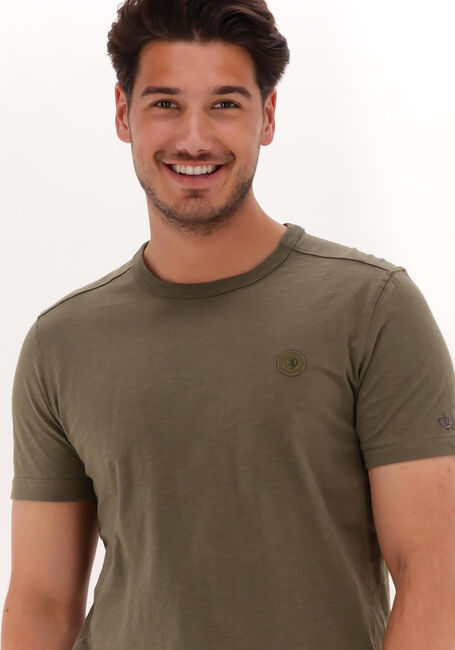 Groene CAST IRON T-shirt SHORT SLEEVE R-NECK SLUB JERSEY - large