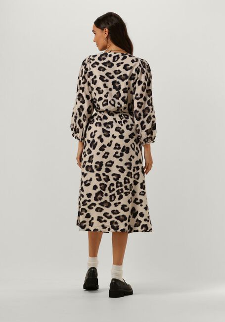 Beige MSCH COPENHAGEN Midi jurk MSCHMANISA TAILA 3 4 DRESS AOP - large