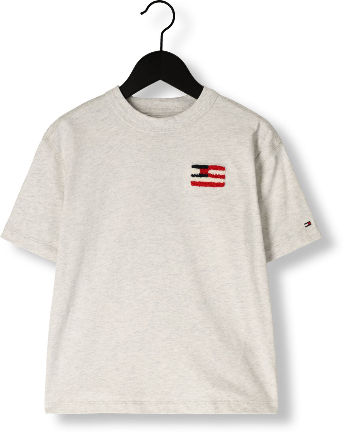 TOMMY HILFIGER Jongens Polo's & T-shirts Hilfiger Flag Terry Emb Tee Ss Lichtgrijs
