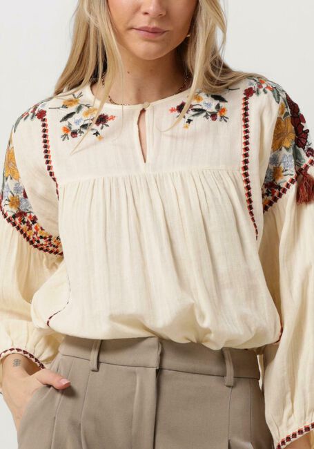Gebroken wit SUMMUM Blouses TOP MULTI EMBROIDERY TOP MULTI EMBROIDERY - large