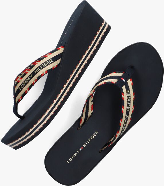 Blauwe TOMMY HILFIGER Teenslippers SHINY TOUCHES HIGH BEACH - large