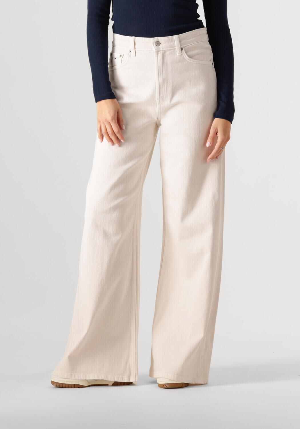 Tommy Jeans Beige Wide Leg Jeans voor Vrouwen Beige Dames