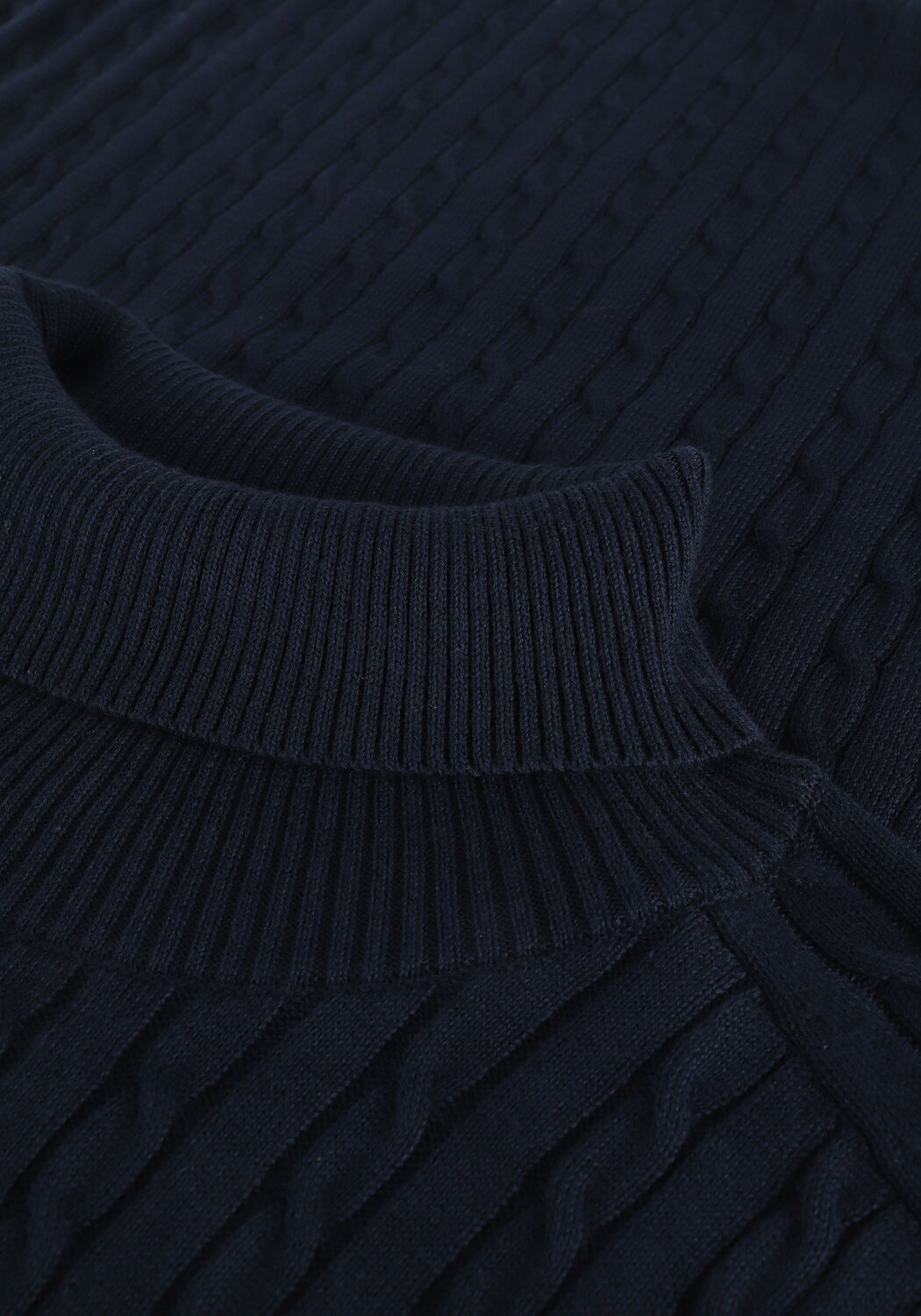 Blauwe SELECTED MEN Coltrui SLHAIKO LS KNIT CABLE ROLLNECK - large