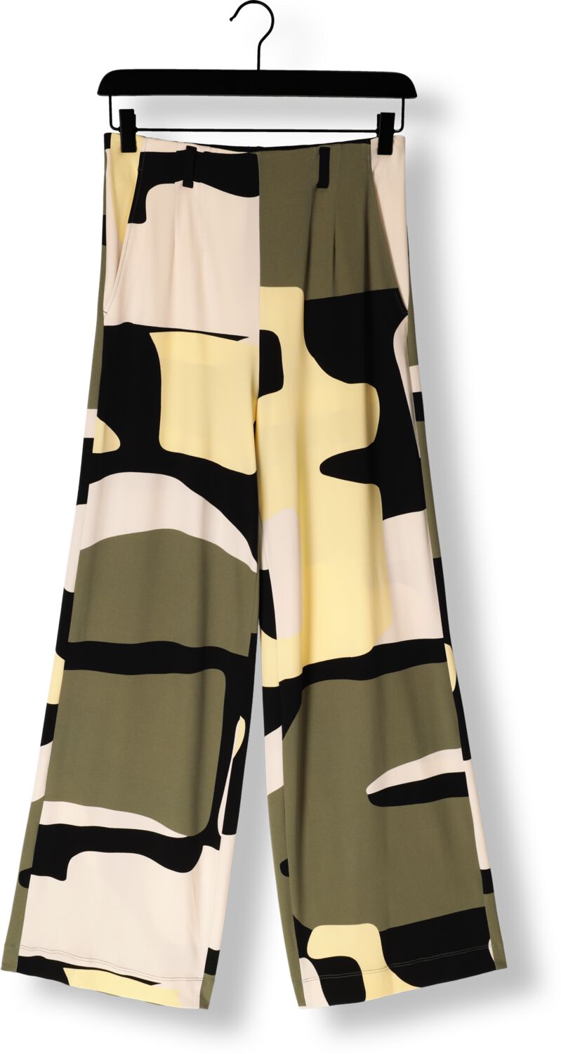 VANILIA Dames Broeken 60s Print Pants Ecru