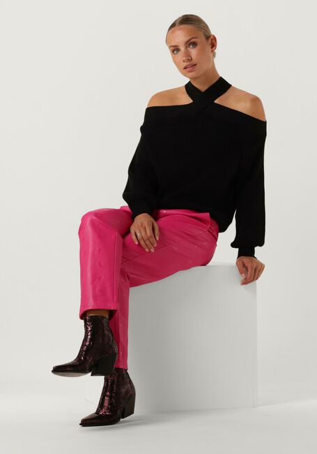 Zwarte ALIX THE LABEL Top FANCY NECK PULLOVER - large