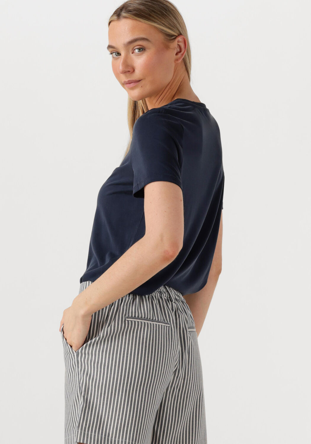 OBJECT Dames Tops & T-shirts Objannie S s T-shirt Noos Donkerblauw