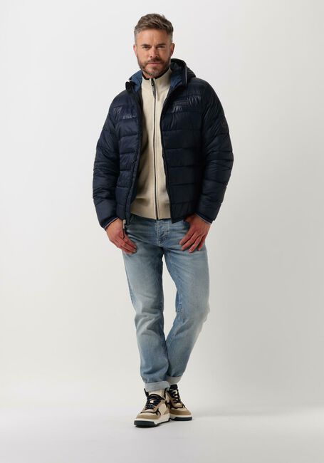 Donkerblauwe TIMBERLAND Gewatteerde jas MID WEIGHT HOODED JKT - large