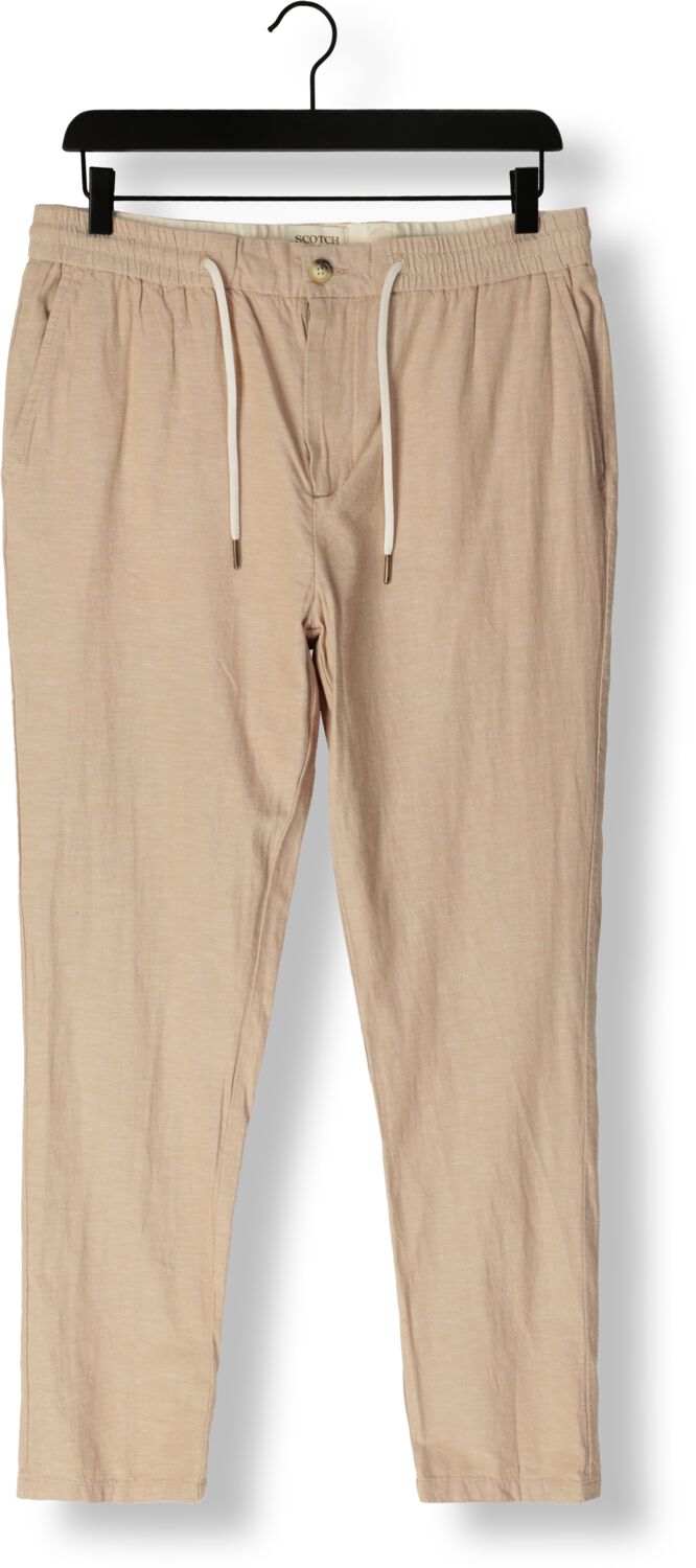 SCOTCH & SODA Heren Broeken Warren Straight Fit Twill Jogger Beige