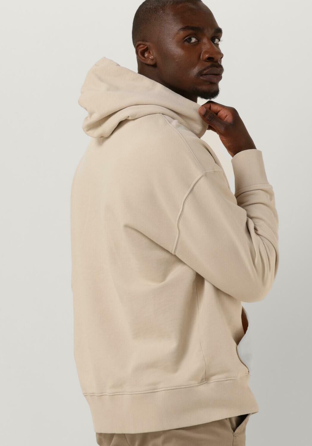 Beige hoodie oversized sale