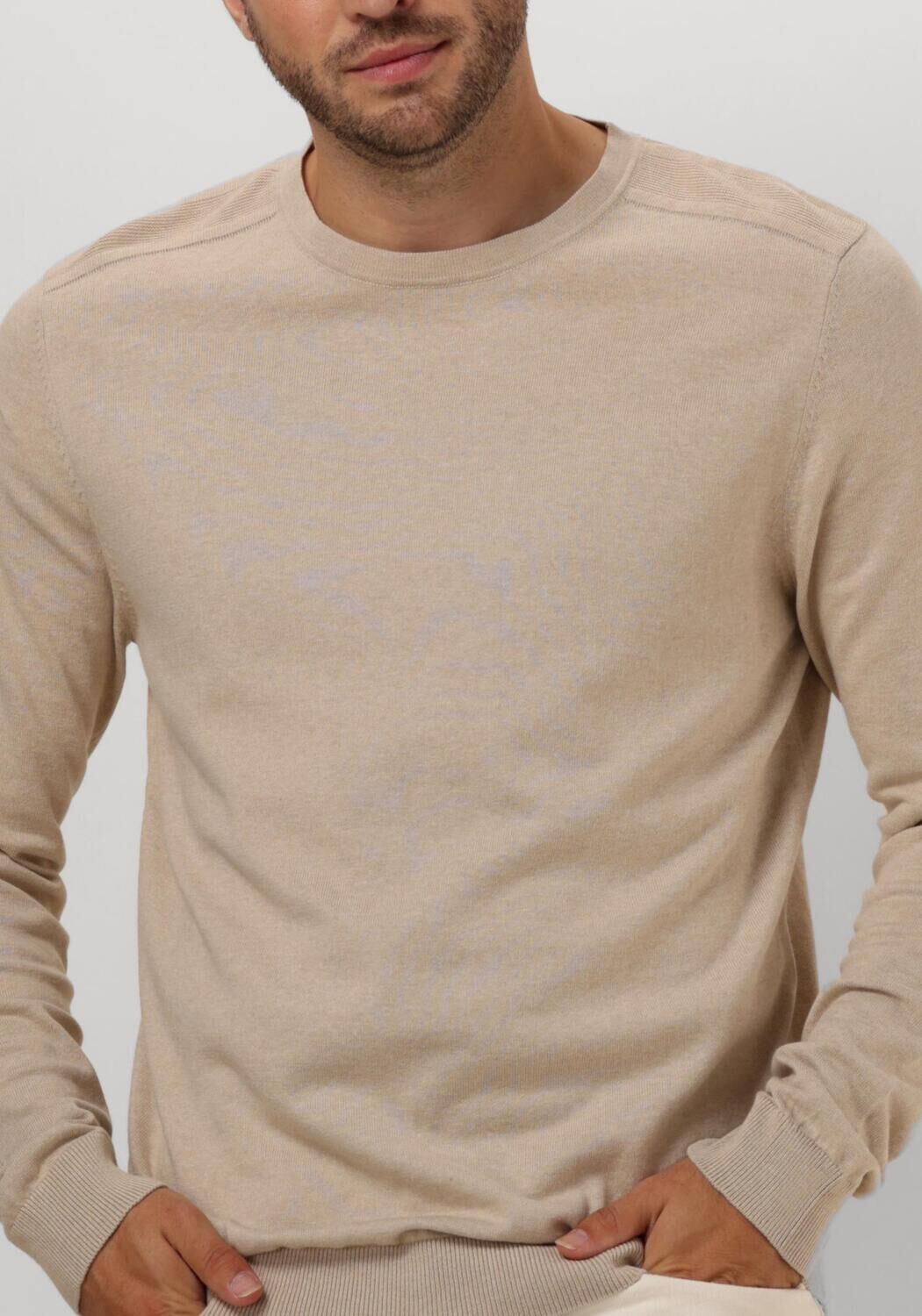 SELECTED HOMME Heren Truien & Vesten Slhberg Crew Neck Noos Beige