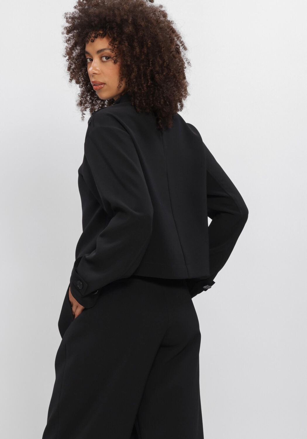 Zwarte DANTE6 Top RAES BUTTON DETAIL TOP - large