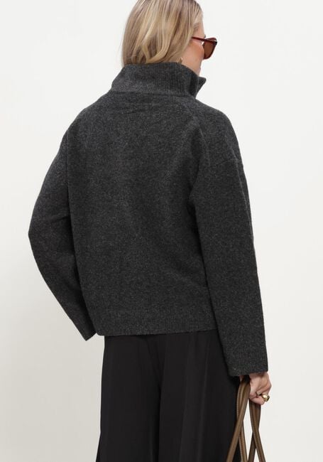 Donkergrijze NEO NOIR Trui ASLEY ZIP KNIT CARDIGAN - large